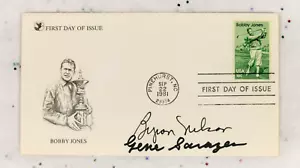 RARE Signed Byron Nelson Gene Sarazen 1981 Bobby Jones FIRST DAY ISSUE Envelope - Picture 1 of 3