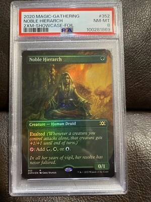 Noble Hierarch - Foil - Borderless Double Masters Magic MTG English PSA 8 NM-MT - Image 1 of 4