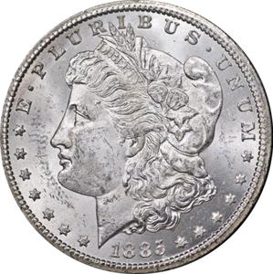 1885-CC GSA Morgan Silver Dollar NGC MS62 Blast White Strong Strike - Picture 1 of 4