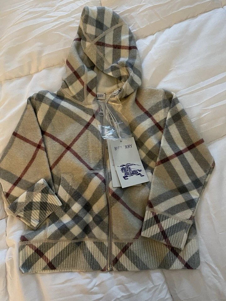 Sudadera con capucha de lana tejida Burberry Ashmore nueva con etiquetas en piedra pálida Ip Check 4 Y Foto 1 de 4