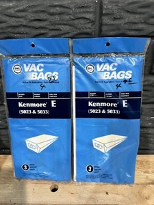 2- Kenmore Type E Canister Vacuum Bags 5023 5033 20-5033 - Pack of 3 Bags - Picture 1 of 3