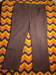 Vintage Wrangler Big Ben Work Pants Jeans Brown 42x29 Talon 42 Zip - Picture 1 of 7