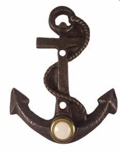 Anchor With Rope Oil Rubbed Bronze Lighted Doorbell Button - Picture 1 of 1