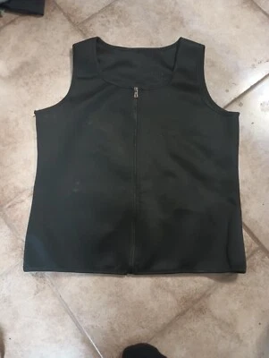 NWOT MEN WAIST TRAINER ZIP VEST WEIGHT LOSS  SAUNA Size XXL Black NEOPRENE - Image 1 of 3