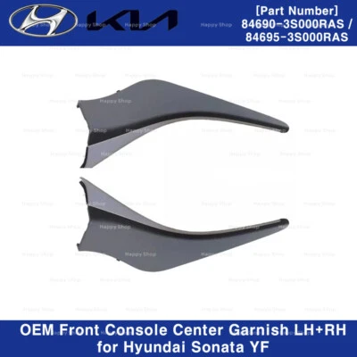 Front Console Center Garnish LH+RH 2p Set for Hyundai Sonata YF i45 11-14 - Image 1 of 3