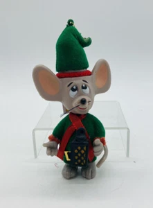 Vintage Jasco Merry Mice Mouse Flocked Christmas Ornaments Hong Kong 1979 - Picture 1 of 6
