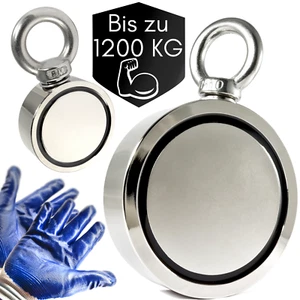 Neodym Bergemagnet Suchmagnet zum Magnet Angeln 80Kg bis 600Kg Magnet Fischen - Bild 1 von 11