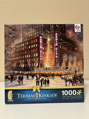 Thomas Kinkade Radio de Navidad City Music Hall 1000 Piezas Puzzle Nuevo Hecho en EE. UU. Foto 1 de 4