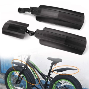 2pcs Snow Bike Fender 20/26"Wide Tire Bicycle Mud Guards Front Rear Mudguard Set - Picture 1 of 9
