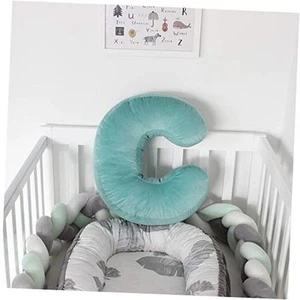Velvet Letter Shaped Pillow Soft Initial Throw Cushion Decorative Alphabet - Picture 1 of 5