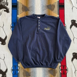 Vintage 90s University Of Michigan Wolverines Embroidered Sweatshirt Size XL - Picture 1 of 8