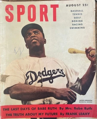 Revista deportiva agosto 1949 - Jackie Robinson Brooklyn Dodgers béisbol Foto 1 de 2