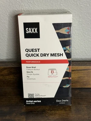 Calzoncillo boxer de malla de secado rápido Saxx Quest ropa interior grande para hombre David Ortiz Foto 1 de 3