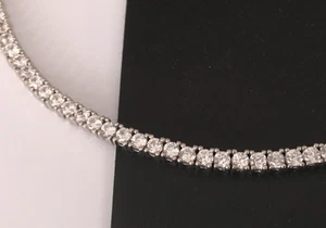 Vtg Bracelet MARKED ITALY FE 925 STERLING SILVER Tennis CZ Chain Jewelry lot y - Picture 1 of 7