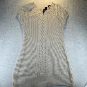 Extra Touch Women's Cream Cable Knit Acrylic Sweater Dress 3x - Picture 1 of 9