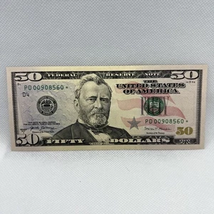 Serie 2017A US Fifty Dollar Schein Star Note 50 $ Cleveland PD 00908560 * - Bild 1 von 2