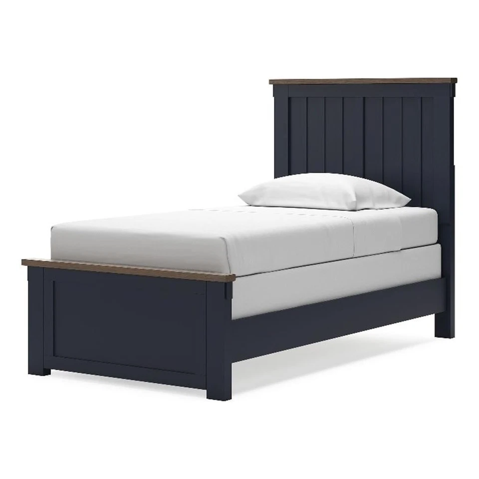 Signature Design by Ashley Landocken Brown & Blue Twin Panel Headboard - Image 1 of 1