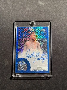 Topps Finest UFC Justin Gaethje 2024 azul tablero de ajedrez intimidadores automático/75 - Imagen 1 de 2