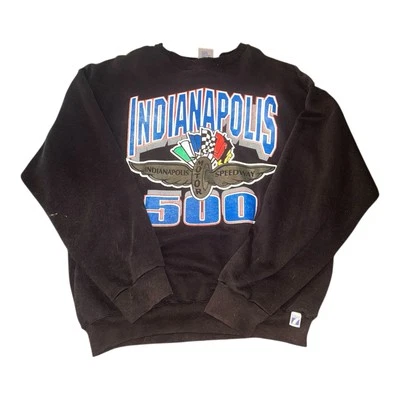 Sudadera De Colección Talla L Indy 500 Neón Hecha en EE. UU. Coches de Carreras Logo Bordado Años 90  Foto 1 de 4