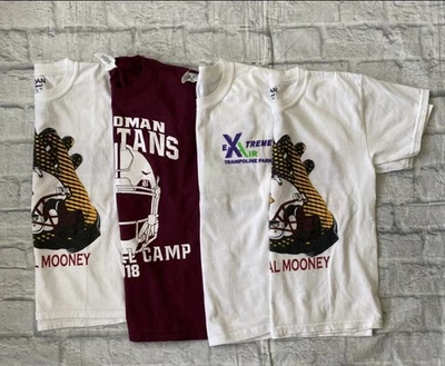 Gildan youth S/M short sleeve graphic print Crewneck t-shirt bundle of 4 - Image 1 of 4