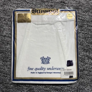 Sunspel Underwear Briefs Mens W44 White 100% Long Staple Cotton England Vintage - Picture 1 of 4