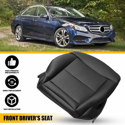 Capa de assento de pano inferior esquerda para motorista Mercedes Benz E350 E550 preta EAAE para 10-14 - Imagem 1 de 4