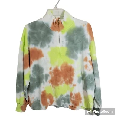 Lou & Grey Sweatshirt Cozy Cotton Terry Tie Dye Lounge Boho NWT Size XL Petite - Image 1 of 4