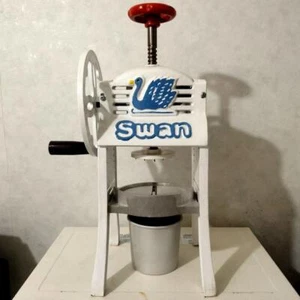 Ikenaga Iron Swan mini manual ice shaving machine small Antarctic Japan Retro - Picture 1 of 10