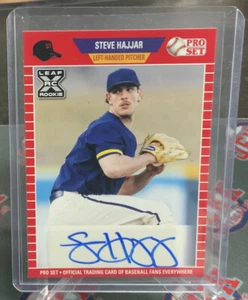 2021 Leaf Pro Set Red Steve Hajjar Auto Autograph XRC Rookie Brewers PS-SH1 - Picture 1 of 1
