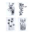  3 PCS Silicone Stamps Clear Stickers Flower Scrapbook Decorate