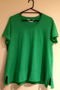 Womens Top "Virtuelle" Petite plus, MP, 95% cotton, green. - Picture 1 of 5