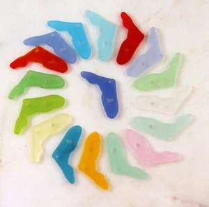 Dijes colgantes pequeños de Florida, acabado de vidrio marino, tú eliges el color, juego de 2 piezas - Imagen 1 de 2