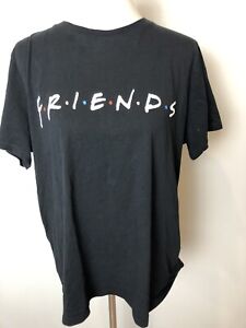 H&M Size XL "FRIENDS" Tv Show T shirt characters names on back black