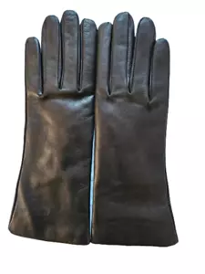 Made in Italy Handgefertigt Damen Lange Handschuhen aus Nappaleder Größe 7,50 - Bild 1 von 4