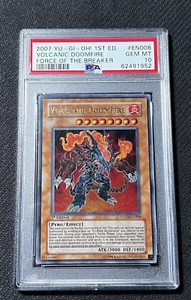 Yu-Gi-Oh! Volcanic Doomfire FOTB-EN008 Ultra Rare 1st Edition PSA 10 Gem Mint! - Picture 1 of 6