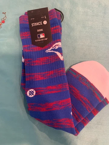 NWT Men’s Large 9-13 Stance MLB Toronto Blue Jays Twist Logo Crew Socks LG L Red Cover