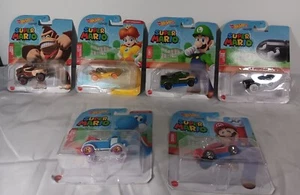 Hot Wheels Super Mario Character Cars YOU CHOOSE Princess, Donkey Kong, Mario + - Picture 1 of 19