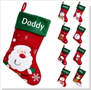 Personalised XMAS STOCKING / Red Green Stockings / Santa,Rudolf, Sacks Socks - Picture 1 of 10