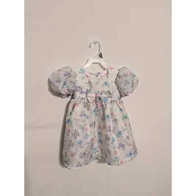 La princess puffy white floral toddler dress size 2T (D7) - Image 1 of 4
