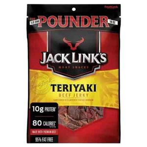 (PACK OF 2) Jack Link's Teriyaki Beef Jerky, 16 oz. FREE SHIPPING - Picture 1 of 5