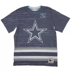 Dallas Cowboys Mitchell & Ness NFL Large Shirt Jumbotron 3.0 Navy Gray NWT - Picture 1 of 7