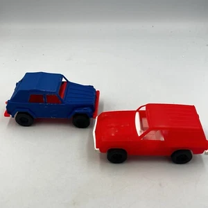 Vintage 1970s Strombecker Vega Panel Truck & Volkswagen VW The Thing Plastic Toy - Picture 1 of 14