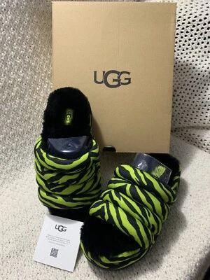 NUEVO EN CAJA 🌺 UGG Maxi Slide Estampado de Tigre Llave Lima Zapatilla Plataforma Mujer’s Talla 7 Foto 1 de 4