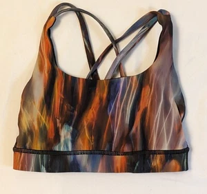 Lululemon LW2AYSS Energy Bra Women's Sz S in Chroma Fusion Multicolor Sports Bra - Picture 1 of 9