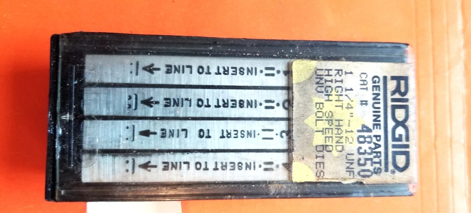 Ridgid 48350 1-1/4"- 12 UNF Pipe Dies  - Image 1 of 1