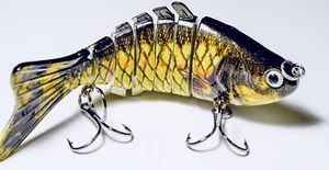 5PC Multi Section Bass - Fresh And Salt Fishing Lures- Plastic Hard Swimbait - Picture 1 of 18