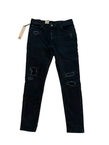 Ksubi Jeans Mens Chitch Slim Tapered Boneyard Black $240 Size 36/32 - Picture 1 of 6