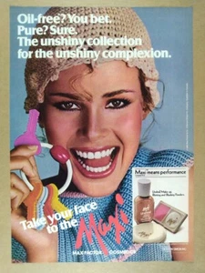 1981 Max Factor Maxi Unshine Cosmetics anuncio impreso de colección - Imagen 1 de 1