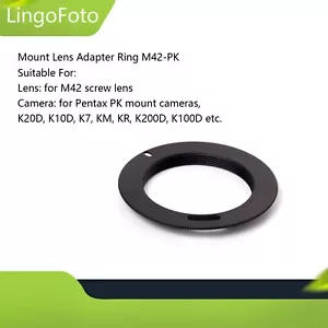 Halterung Objektiv Adapter Ring M42-PK für M42 Halterung Objektiv für Pentax K PK Kamera - Bild 1 von 3