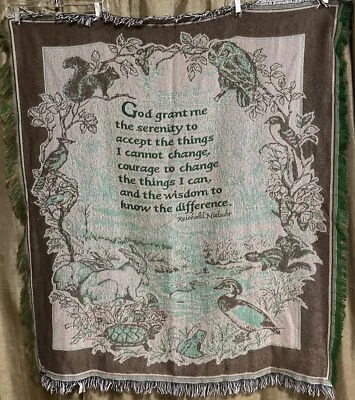 Manta Tapiz Oración Serenidad 44"x51".     “W” Foto 1 de 4